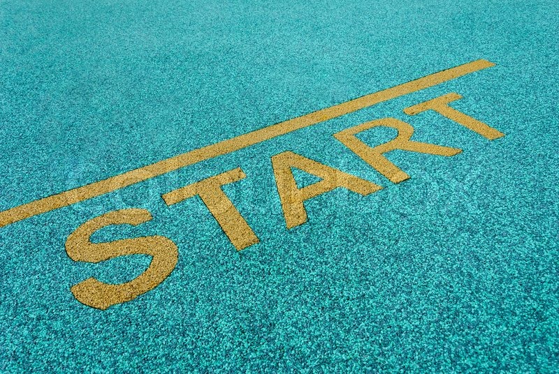 Athlete Spur Startzeichen | Stock Bild | Colourbox
