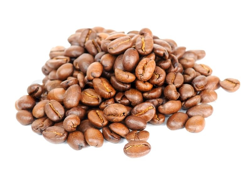 Pile Of Coffee Beans Isolated On White Background Pile Of Coffee Beans Isolated On White Background
