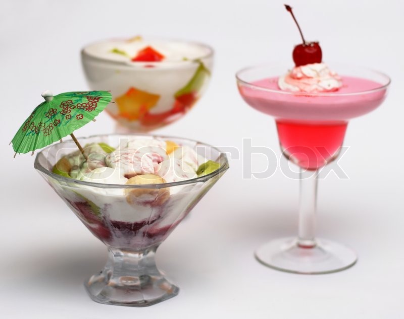 Three tasty cold desserts with | Stock image | Colourbox