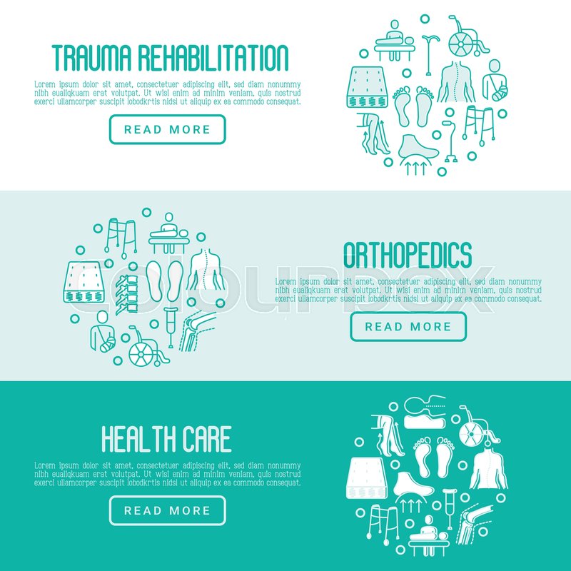 Orthopedic And Trauma Rehabilitation Stock Vector Colourbox