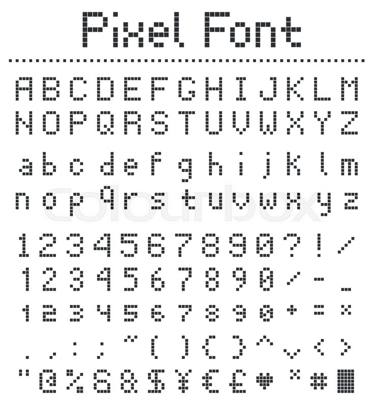 pixel font