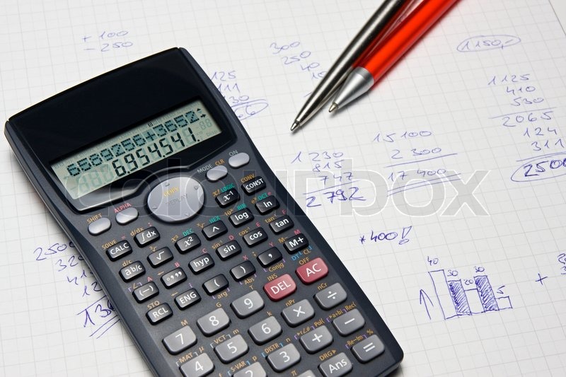 table calculator mathematical and and in counts the calculator Mathematical background hand