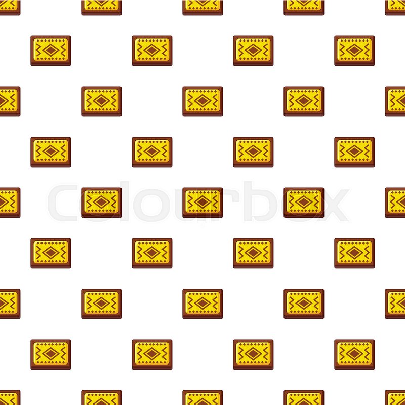 Yellow And Brown Turkish Carpet Pattern Seamless Repeat In Cartoon Style Vector Illustration Yellow And Brown Turkish Carpet Pattern Seamless Repeat In Cartoon Style Vector Illustration