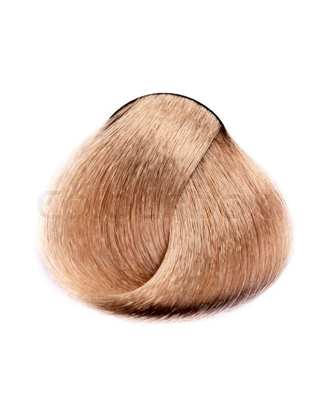 A Strand Of Hair Isolated On White Stock Image Colourbox