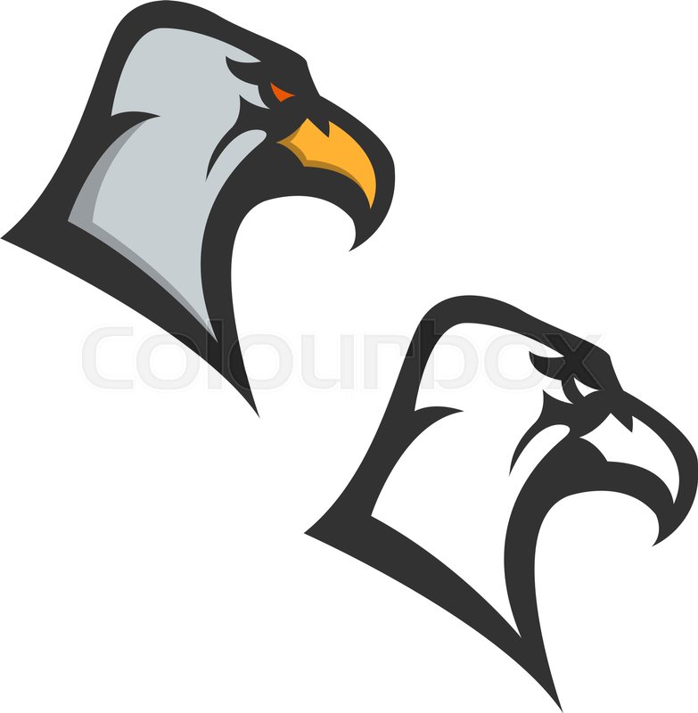 Eagle head icon isolated on white | Stock vector | Colourbox