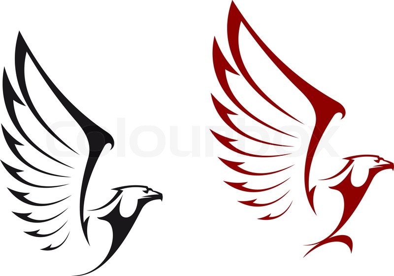Eagles isolated on white background for mascot or emblem design | Stock