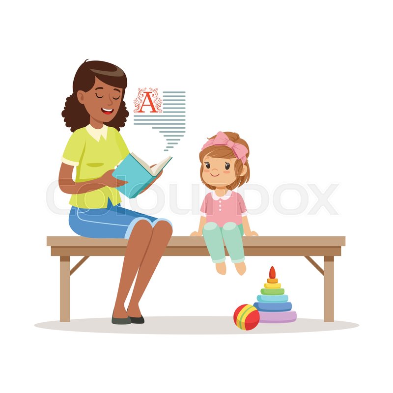 Kid Reading At Desk Clipart