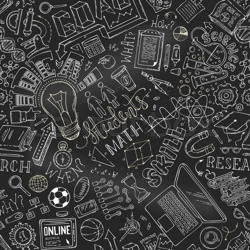 education math laboratory stock vector colourbox math chalkboard background