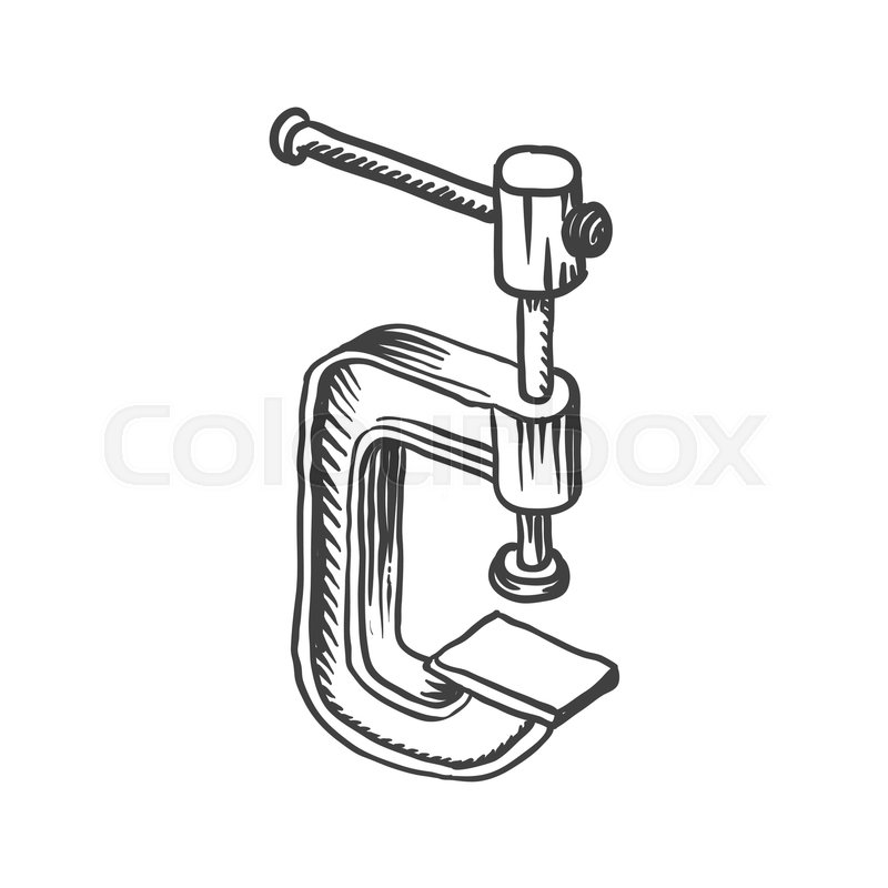 Vector Hand Drawn Illustration Of Woodworking Tools Vector Hand Drawn Illustration Of Woodworking Tools