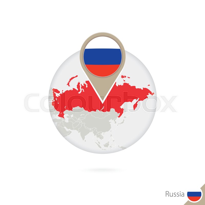 Flag, map, pin, russia icon - Download on Iconfinder