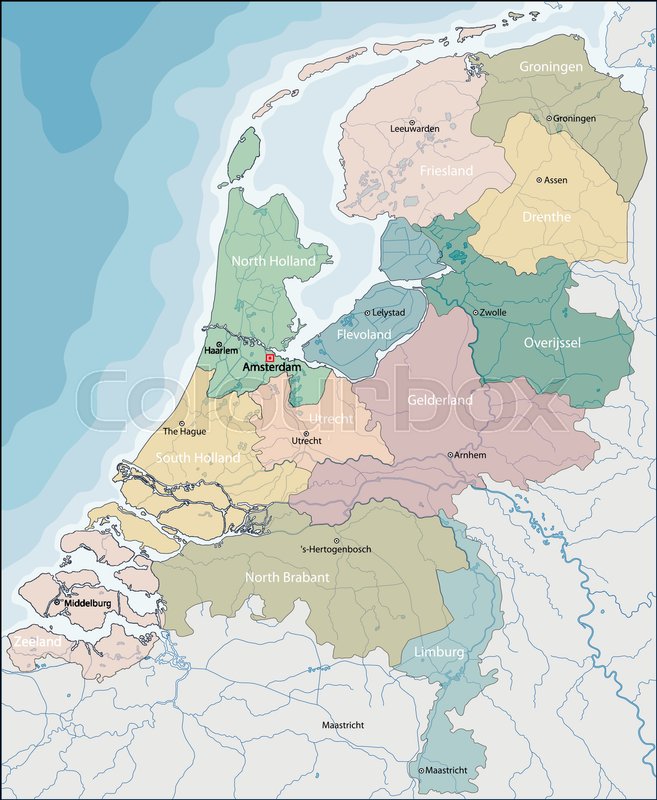 The Netherlands is a densely populated Stock vector Colourbox