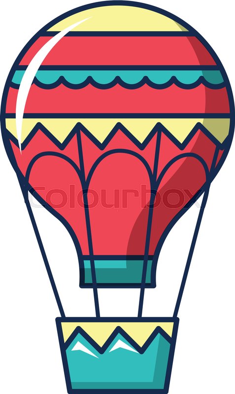 Hot Air Balloon Icon Cartoon Stock Vector Colourbox
