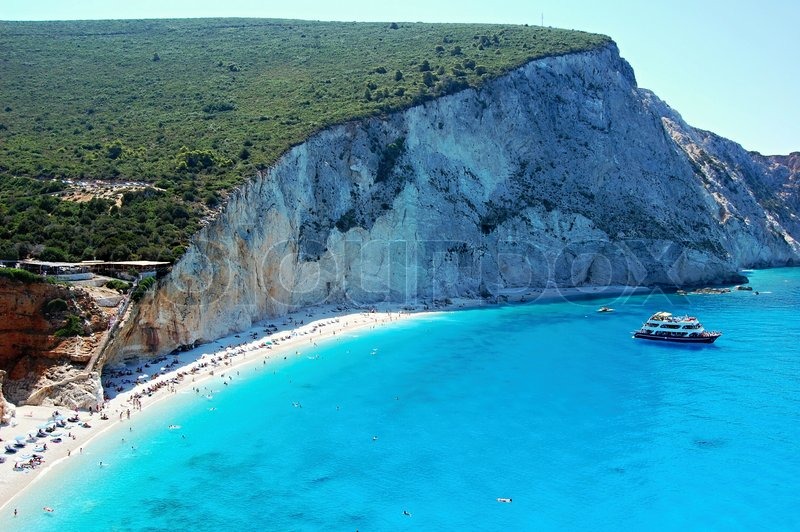 Porto Katsiki Beach On The Island Of Stock Image Colourbox