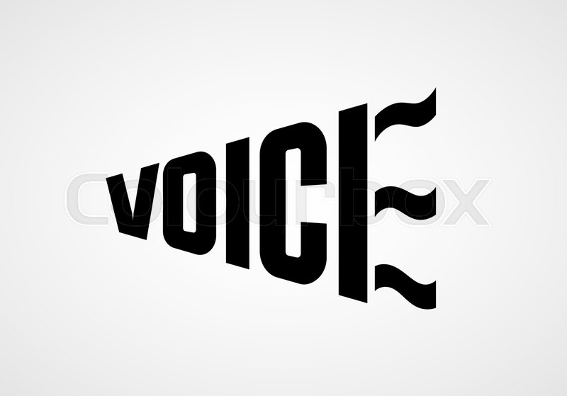 Word Voice In The Form Of Bullhorn Stock Vector Colourbox