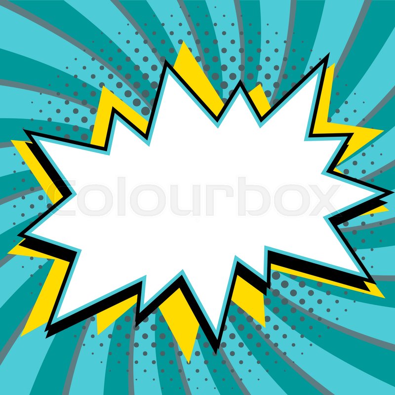 pop art styled speech bubble template for your design comics pop