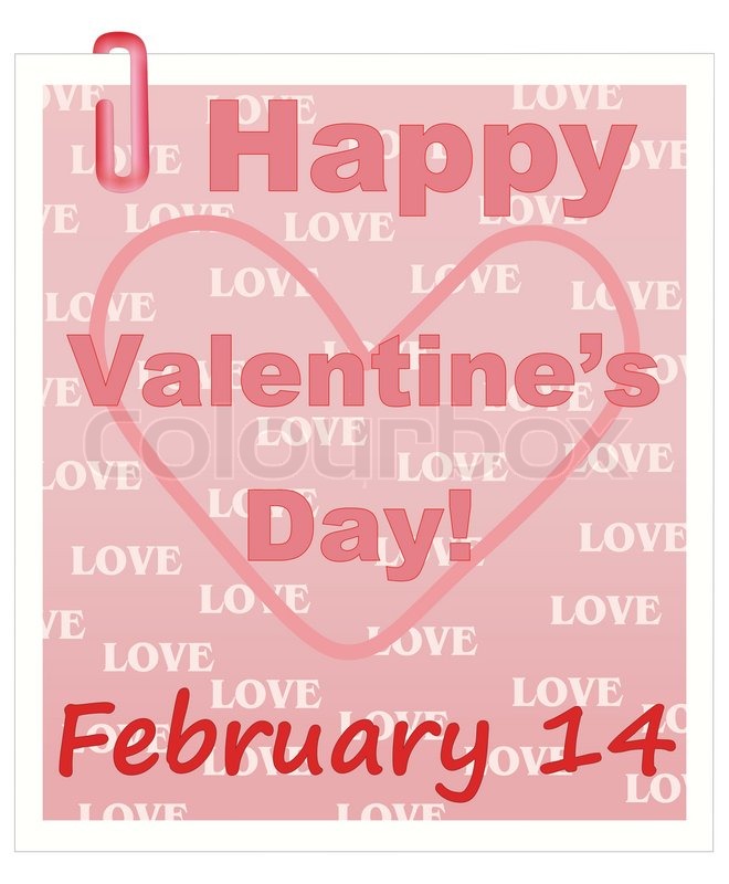 Happy Valentine's Day note | Stock image | Colourbox