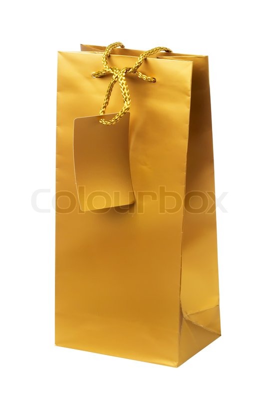 golden shopping bag