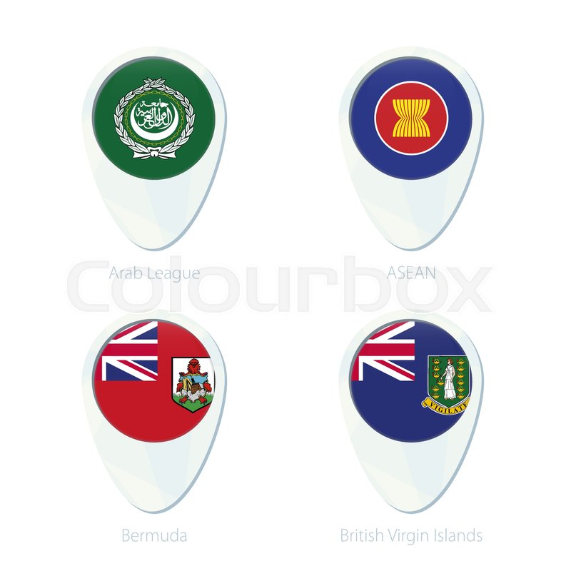 Arab League Asean Bermuda British Stock Vector Colourbox