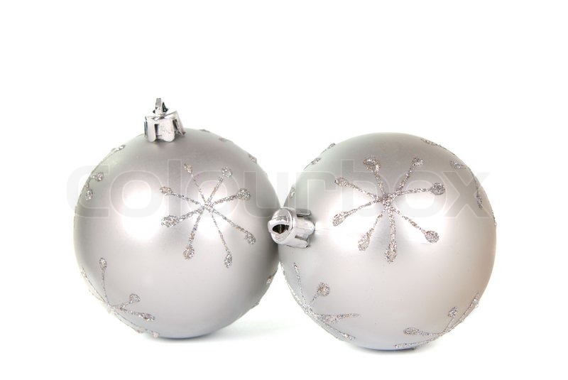 christmas balls on a white background stock photo christmas balls on a white background stock photo