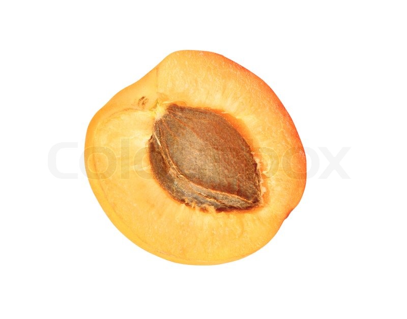 Beautiful apricot isolated on white Stock image Colourbox