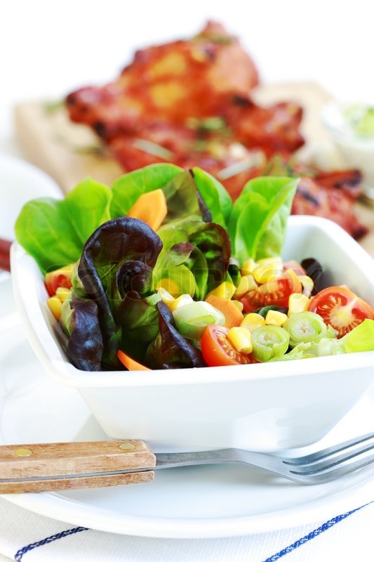 Small salad with low calorie Stock image Colourbox