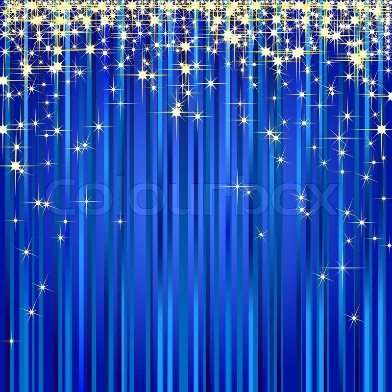 christmas illustration of a blue curtain with gold stars gold star christmas ornament