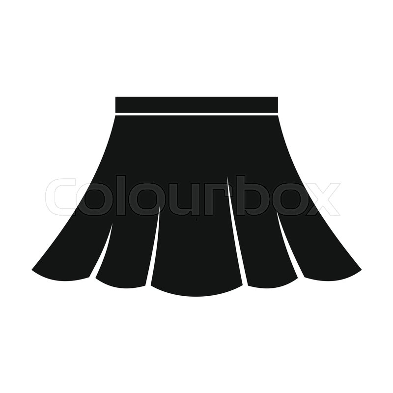 Skirt in black simple silhouette style | Stock vector | Colourbox