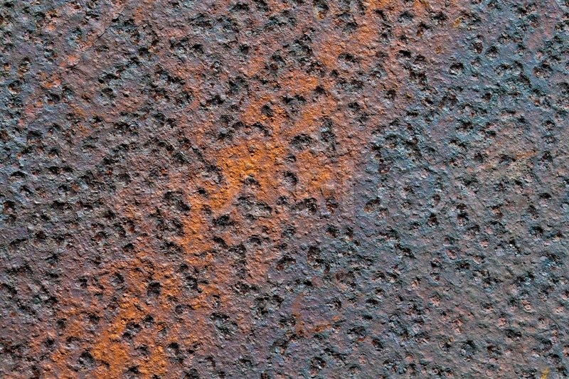 Die Metallplatte stark durch Rost ... | Stock Bild | Colourbox