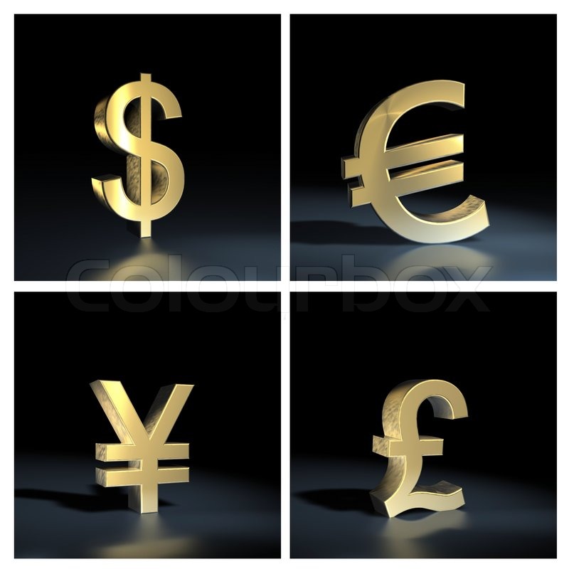 Different Currency Symbols Isolated Stock Image Colourbox