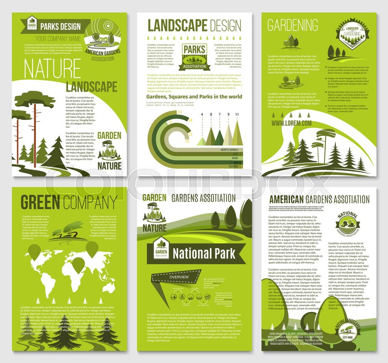 eco environment and green nature landscape company brochure or