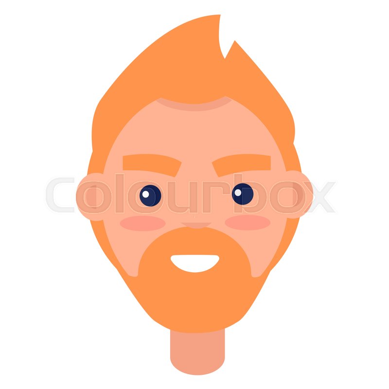 Male cartoon redhead character Stock vector Colourbox