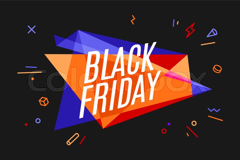 Banner With Text Black Friday Design Stock Vector Colourbox
