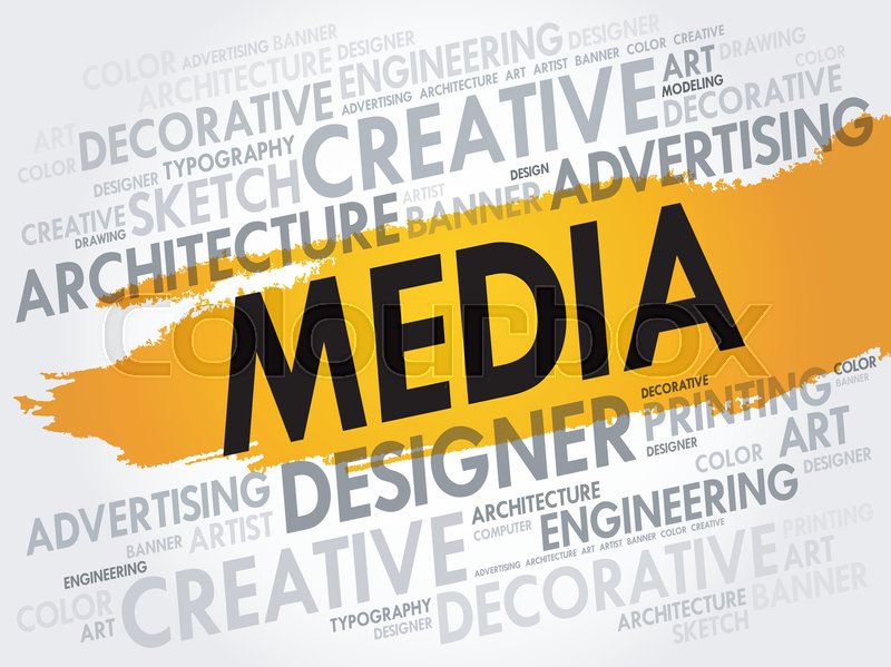 MEDIA word cloud, business concept Stock vector Colourbox