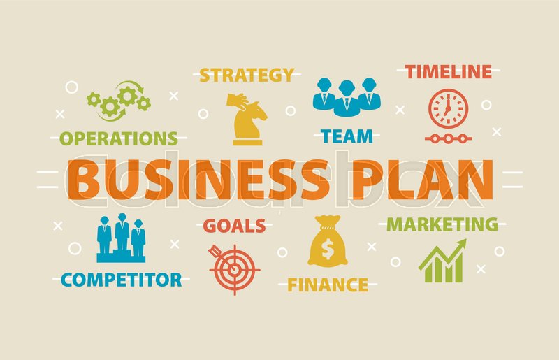 Business Plan. Concept with icons and | Stock vector | Colourbox