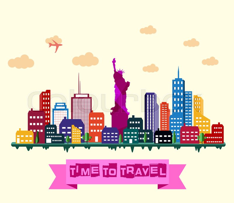 Vector illustration of New York city | Stock vector | Colourbox