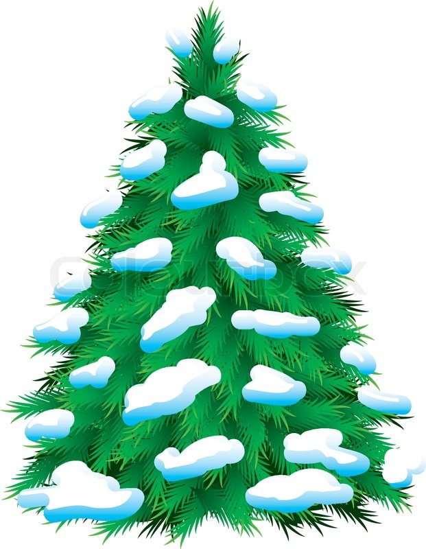 pine tree with snow clipart pics