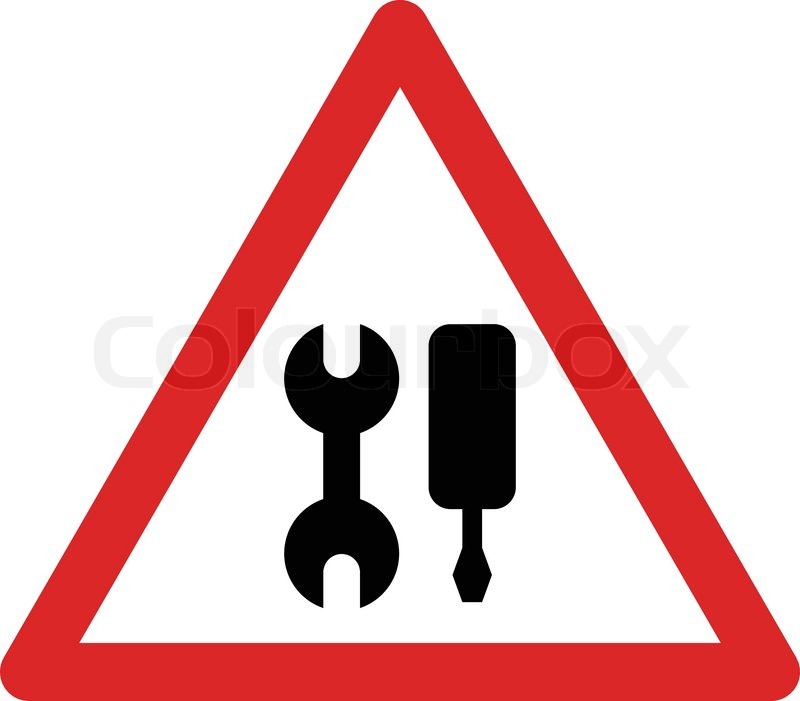 Repairing sign in vector Stock Vector Colourbox