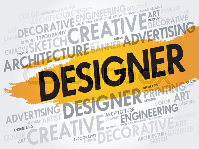 DESIGNER word cloud, creative business Stock vector Colourbox