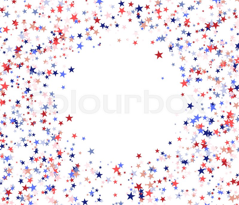 Red Blue And White Stars With Blank Stock Vector Colourbox