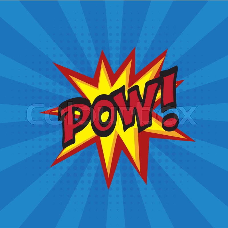 Pow. Comic book explosion. | Stock vector | Colourbox