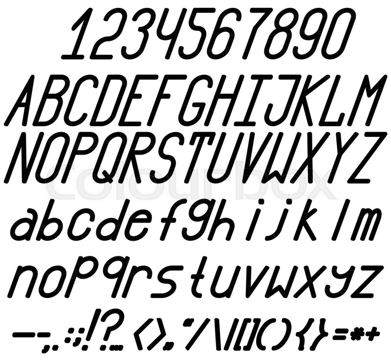 Bold And Italic Fonts A Complete Set Stock Vector Colourbox