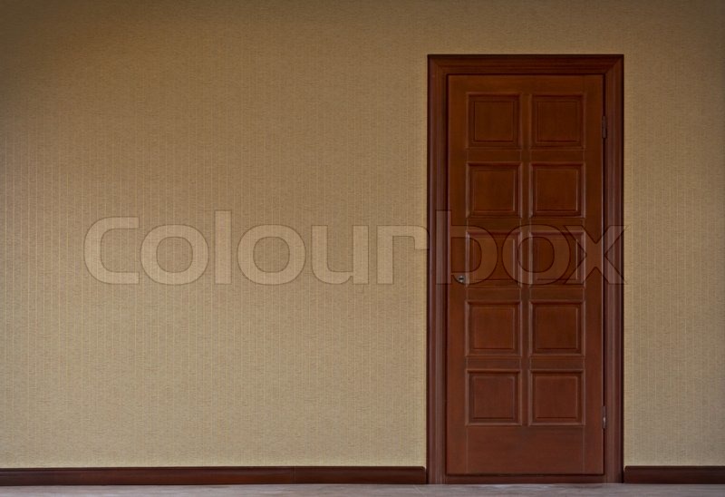 Against door. Against door