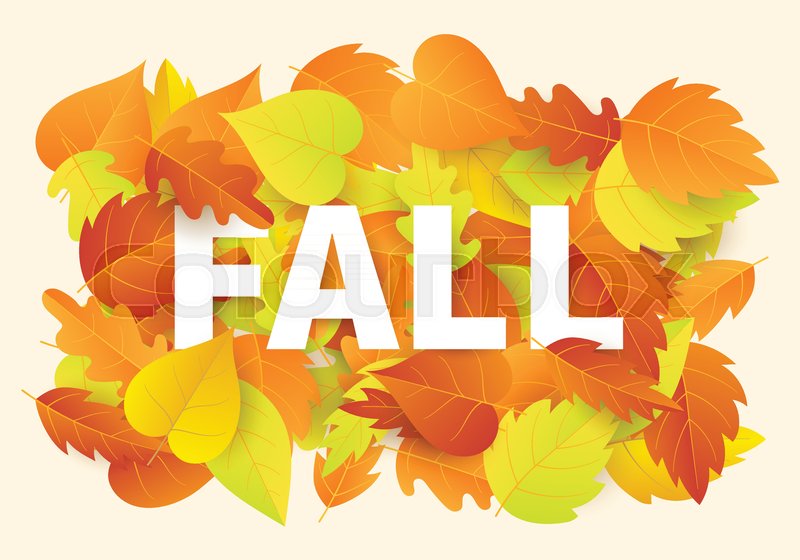 Fall Banner Template With Bright Stock Vector Colourbox