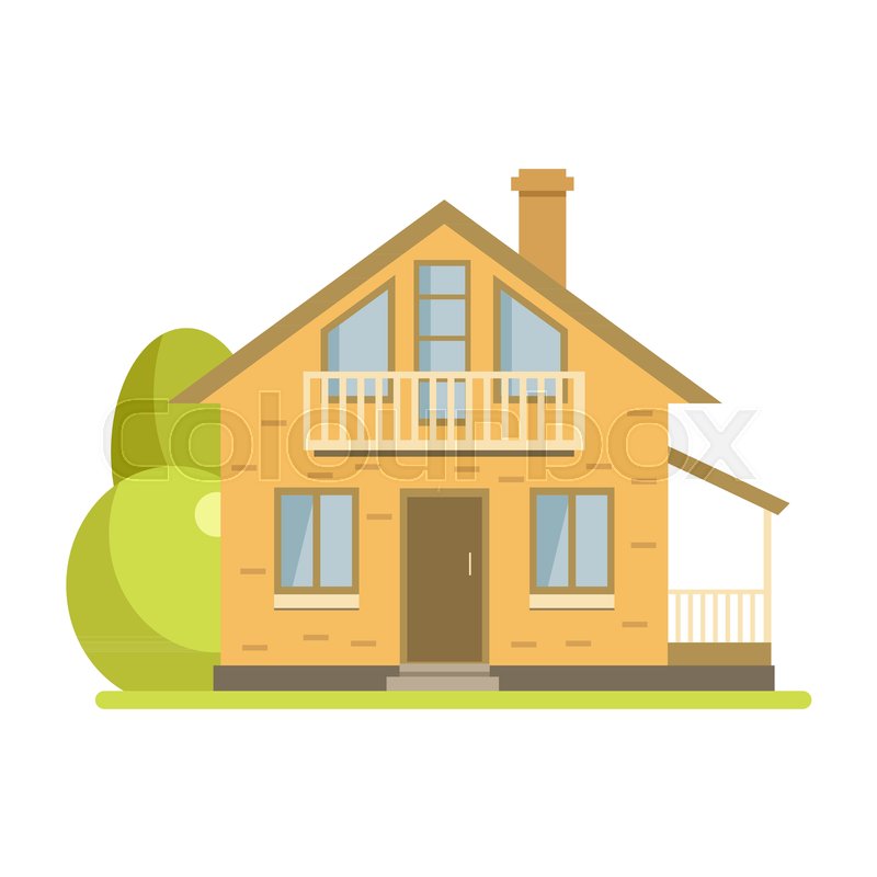 Cute cottage brick house with small balcony, spacious ...