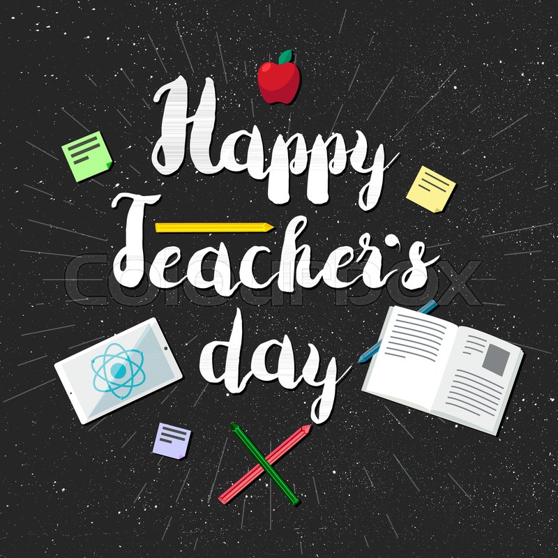 Happy Teacher S Day Celebration Banner Stock Vector Colourbox
