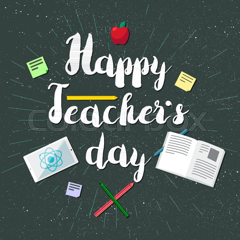 Happy Teacher S Day Celebration Banner Stock Vector Colourbox