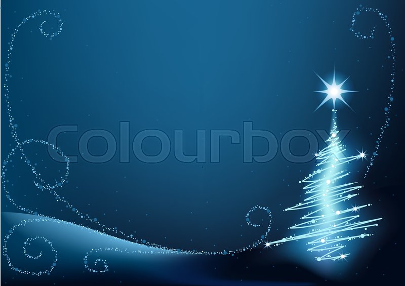 Blue Abstract Christmas Tree - Xmas | Stock vector | Colourbox