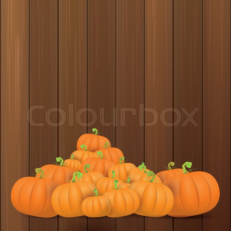 Autumn Vector Orange Pumpkins Border Stock Colourbox