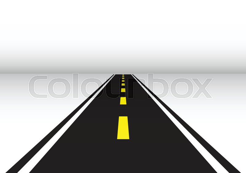 road long perspective vector illustration isolated template stock