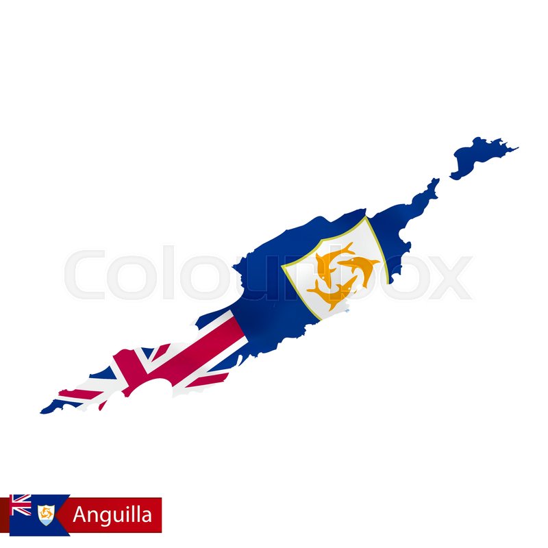 Anguilla Map With Waving Flag Of Stock Vector Colourbox Anguilla Map With Waving Flag Of Stock Vector Colourbox